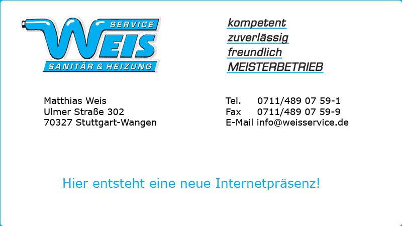 WEIS Service – Sanitär & Heizung
